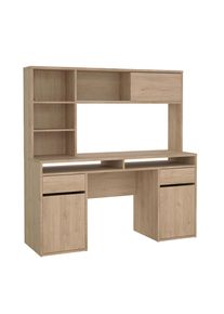 P & B Schreibtisch , Eichefarben , Holzwerkstoff , Holzoptik , 2 Schublade(n) Schubladen , rechteckig , Wange , 48.2x156.2x149 cm , Stauraum , B&uuml;rom&ouml;bel, Schreibtische, B&uuml;rotische