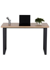 Livetastic Schreibtisch , Schwarz, Eichefarben , Metall, Holzwerkstoff , rechteckig , U-Form , 60x75x120 cm , Bsci , B&uuml;rom&ouml;bel, Schreibtische, B&uuml;rotische