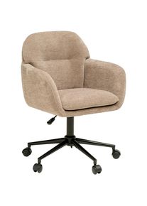 Livetastic Drehstuhl , Braun , Metall, Kunststoff, Textil , Drehkreuz , 55x85-95x60 cm , inklusive Armlehnen , B&uuml;rom&ouml;bel, B&uuml;rost&uuml;hle, Drehstuhl