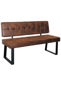 Livetastic Sitzbank , Schwarz , Metall, Textil , 140x85x56 cm , Esszimmer, B&auml;nke, Sitzb&auml;nke