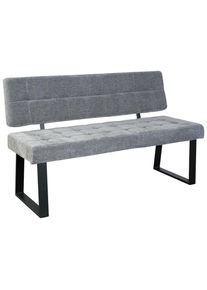 Livetastic Sitzbank , Hellgrau , Metall, Textil , 140x85x56 cm , Esszimmer, B&auml;nke, Sitzb&auml;nke