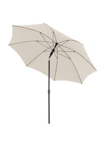 Doppler Sonnenschirm , Naturfarben , Textil , 210x210 cm , h&ouml;henverstellbar, Knickgelenk, regenabweisend , Sonnen- & Sichtschutz, Sonnenschirme