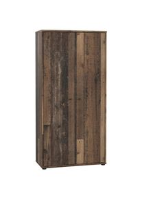 Dreht&uuml;renschrank , Dunkelbraun, Graubraun , Holzwerkstoff , 4 F&auml;cher , 73.7x149.5x34.8 cm , Typenauswahl, Beim&ouml;bel erh&auml;ltlich , Schlafzimmer, Komplette Schlafzimmer und Serien, Schlafzimmerserien