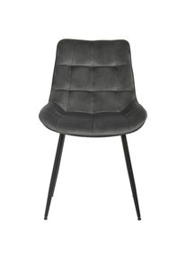 Livetastic Stuhl , Grau , Holz, Metall, Textil , Pappel , Sperrholz , konisch , 49x85x61 cm , Esszimmer, St&uuml;hle, Esszimmerst&uuml;hle