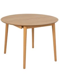 P & B Esstisch , Naturfarben , Holz, Holzwerkstoff , Eiche,Kautschukholz , furniert,massiv , rund , konisch , 75 cm , Esszimmer, Esstische, Holztische, Esstische furniert