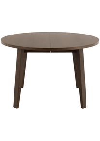 P & B Esstisch , Dunkelbraun , Holz, Holzwerkstoff , Eiche , furniert , rund , rund , 120x75x120-220 cm , ausziehbar , Esszimmer, Esstische, Holztische, Esstische furniert