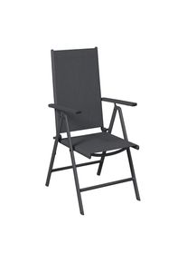 Ambia Garden Gartensessel , Anthrazit , Metall, Textil , A-Form , 54x107x66 cm , wetterfest, inklusive Armlehnen, faltbar , Gartenm&ouml;bel, Gartenst&uuml;hle, Gartensessel