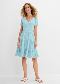 Jerseykleid aus Viskose-Mix in blau, Gr&ouml;sse 36/38 (S), bonprix