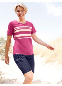 Witt Damen Funktionsshirt in freshnezz-Qualit&auml;t, erika-zitrone-gestreift, Gr&ouml;&szlig;e 40/42, 90% Polyester, 10% Elasthan