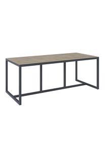 Ambia Garden Gartentisch , Anthrazit, Eichefarben , Metall, Glas , rechteckig , eckig , 90x76x200 cm , rostfrei, wetterbest&auml;ndig , Gartenm&ouml;bel, Gartentische, Gartentische