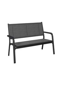 Kettler 2-Sitzer-Bank , Anthrazit, Grau , Metall, Textil , 137.5x97x67 cm , Gartenm&ouml;bel, Gartenb&auml;nke