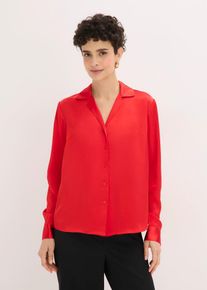 Bluse aus feinem Satin in rot, Gr&ouml;sse 42, bonprix