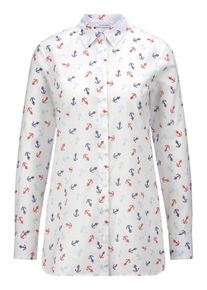Peter Hahn - Long-Bluse, weiss, Gr. 46, Baumwolle