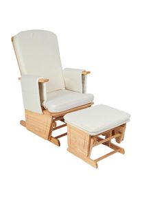 My Baby Lou Stillstuhl , Creme, Naturfarben , Holz, Textil , Kautschukholz , massiv , 56x101x73 cm , Schaukelfunktion , F&uuml;ttern, Stillen, Stillst&uuml;hle