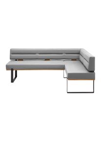 Eckbank Canon Li. In Silberfarben Holz, Metall, Textil Silberfarben