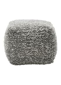 Pouf Paul -Trend- Schwarz, Weiss Textil, Naturmaterialien Schwarz, Weiss