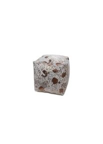 Kayoom Pouf Dazzle 200 Creme, Chromfarben Leder