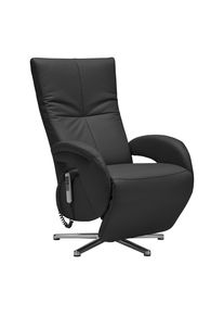 Relaxsessel Sitting 2 Schwarz Leder Schwarz