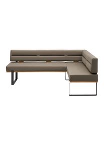 Eckbank Canon Li. In Hellbraun Holz, Metall, Textil Hellbraun