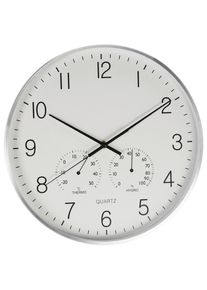 Wanduhr Alluminium Silberfarben &Oslash; Ca. 38cm Silberfarben