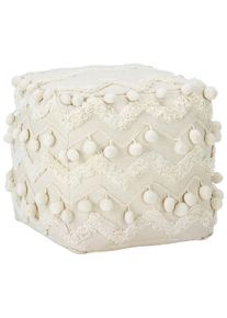 Pouf In Creme Ca. 45x45x45cm Creme Textil Creme