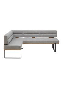 Eckbank In Grau Holz, Metall, Textil Grau