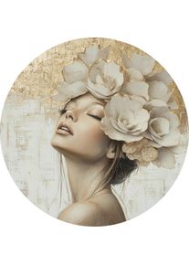 Metallbild Gilded Petals And Serenity