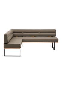 Eckbank Canon Re. In Hellbraun Holz, Metall, Textil Hellbraun