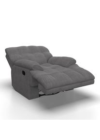 Relaxsessel Natalie Holz, Textil Dunkelgrau
