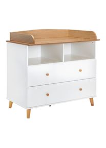Wickelkommode Mit Schubladen, Holz, Weiss, "lou", Teilmassiv