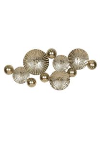 Wanddeko Eshe Goldfarben 111,5/9/50 cm
