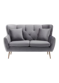 2-sitzer-sofa Linus Samt Hellgrau