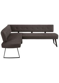 Eckbank In Dunkelgrau Ca. 170x220cm Metall, Textil Dunkelgrau
