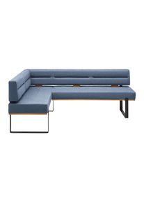 Eckbank Canon Re. In Blau Holz, Metall, Textil Blau
