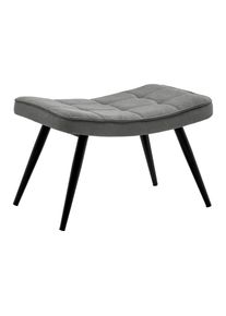 Hocker Gunvor Grau Grau Holz, Metall, Textil