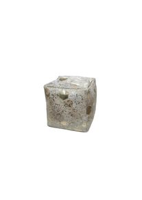 Kayoom Pouf Dazzle 200 Creme, Goldfarben Leder