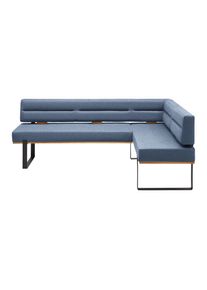 Eckbank Canon Li. In Blau Holz, Metall, Textil Blau