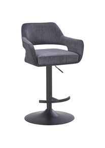 Barhocker Vanessa Grau Metall, Textil Grau