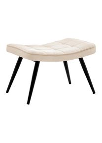 Hocker Gunvor Beige Beige Holz, Metall, Textil