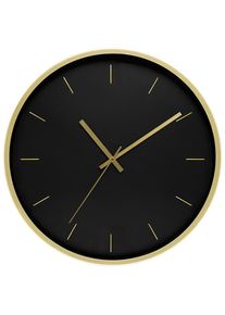 Wanduhr Kelly Schwarz/gold Schwarz, Goldfarben