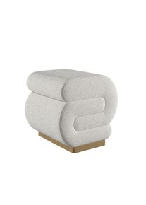 Hocker Sally Fussbank Beige Textil