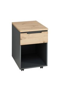 Rollcontainer Memphis In Eiche Artisan/graphitfarben 45/66/55 cm