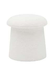 Hocker Fungi -Trend- Creme, Weiss Textil, Holzwerkstoff