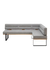 Eckbank In Grau Holz, Metall, Textil Grau