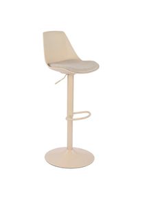 Barhocker Erik Beige Metall, Kunststoff, Textil Beige