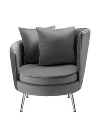 Relaxsessel, Dunkelgrau, Cherie Metall, Textil Dunkelgrau