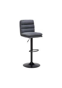 Barhocker Jona Schwarz Holz, Metall, Textil Schwarz