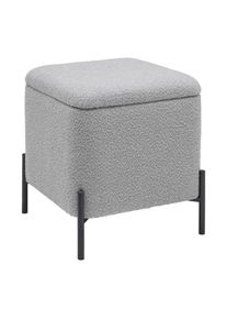 Hocker Mixo Grau Grau Metall, Textil, Holzwerkstoff