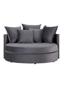 Sofa Grau "elena" Samt Grau