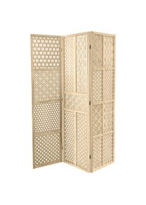 Paravent Elizabeth In Naturfarben , 120/170/1,8 cm ,